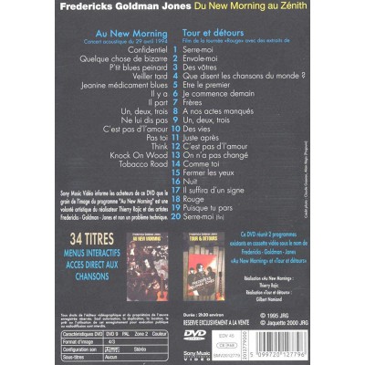 FREDERICKS GOLDMAN JONES  "DU NEW MORNING AU ZENITH" DVD