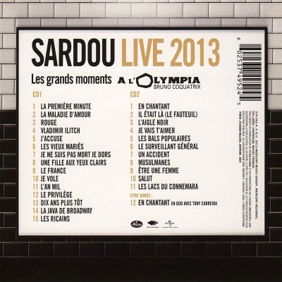 MICHEL SARDOU  "LES GRANDS MOMENTS LIVE 2013"