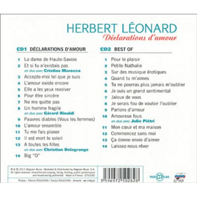 HERBERT LEONARD  "DECLARATIONS D'AMOUR"