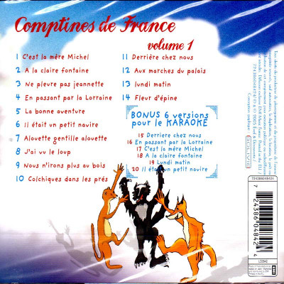COMPTINES DE FRANCE VOLUME 1
